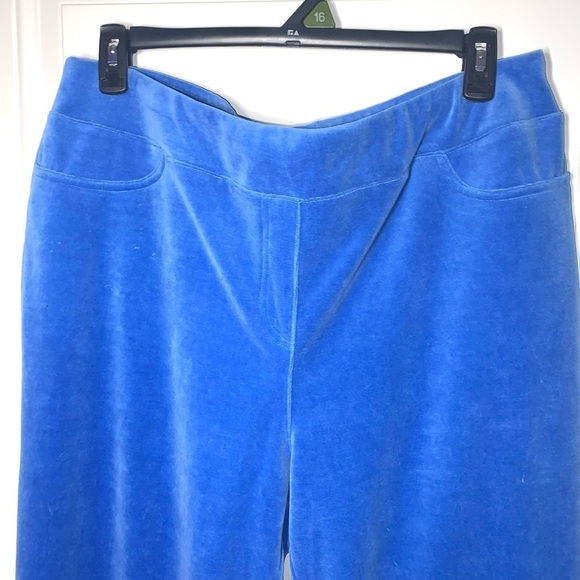 Draper's & Damon's Athleisure Track suit set Blue Velour Soft 3X Jacket 1X Pant - Picture 12 of 15